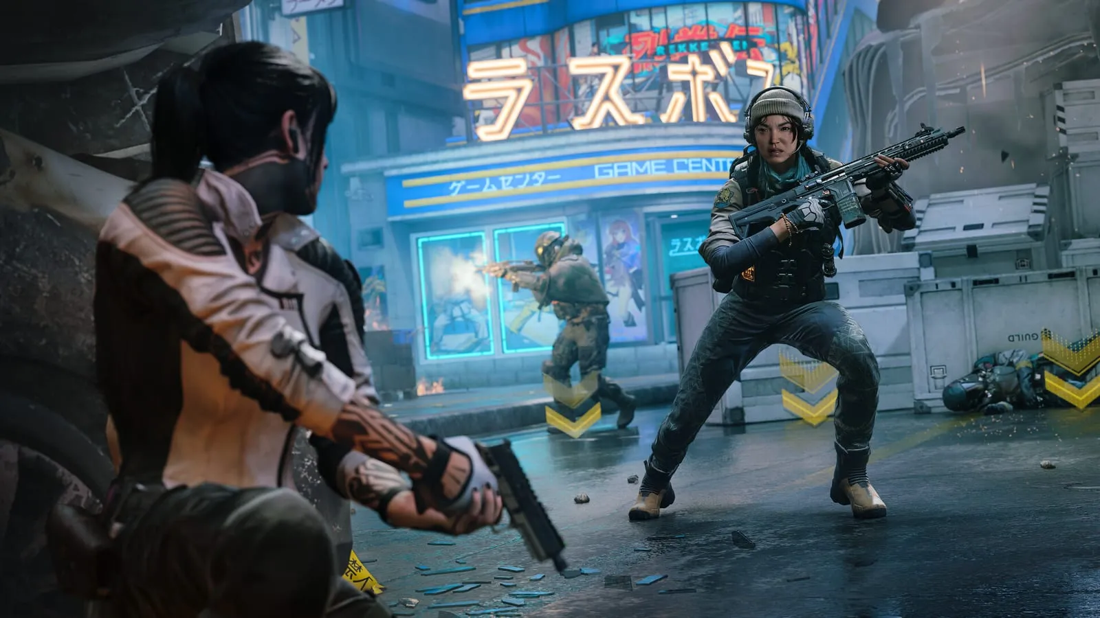 Call of Duty: Black Ops 7: přestřelka na neonové ulici