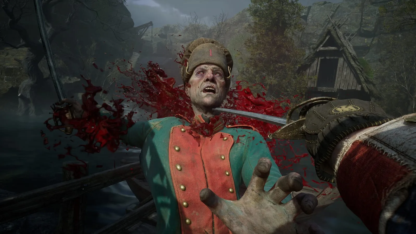 Valor Mortis: zásah šavlí do vojáka v uniformě z napoleonské éry